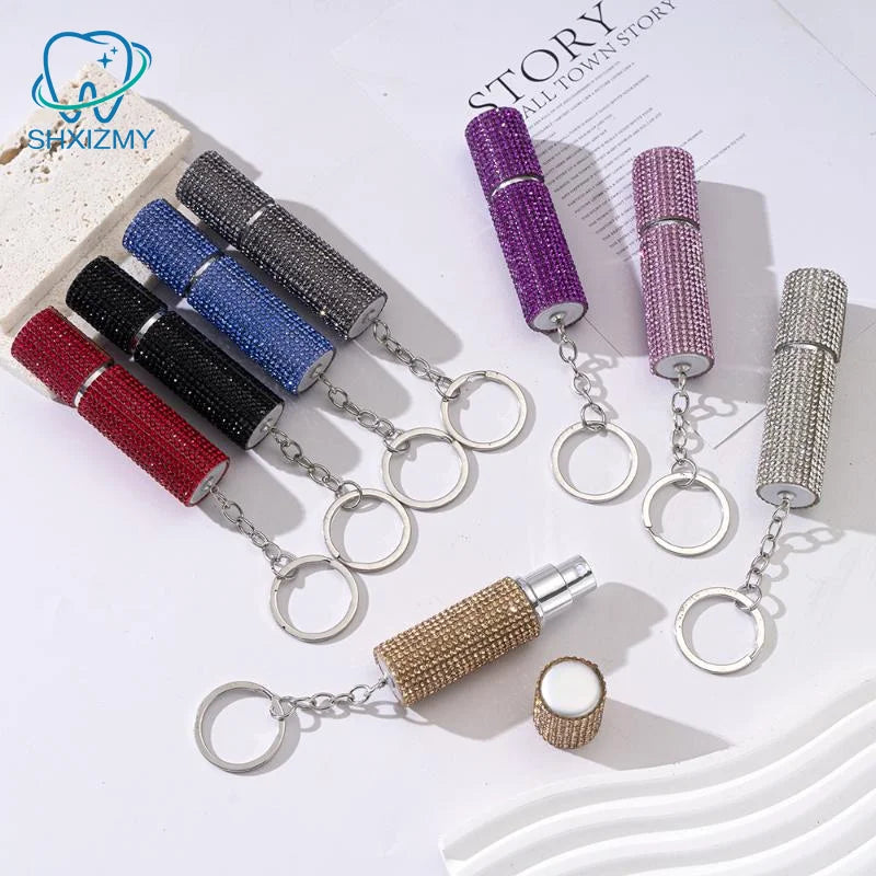 5ml Rhinestone Perfume Spray Keychain – Mini Travel Atomizer