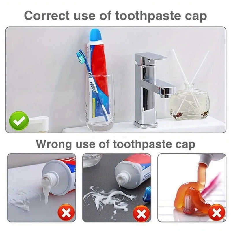 2-Pack Self-Closing Toothpaste Cap – Hygienic Dust-Proof Lid