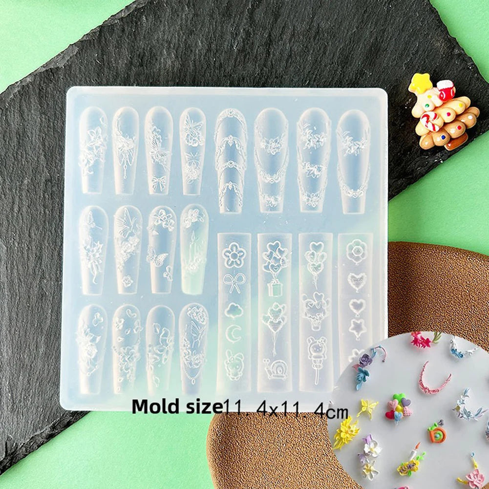 3D Seashell Flower Nail Art Silicone Mold – UV Resin & Gel