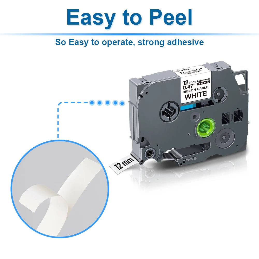 Labelwell TZe-FX231 Compatible Flexible Label Tape – 6–24mm