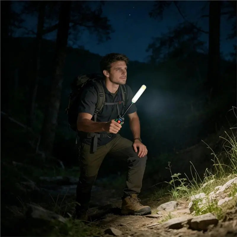 Magnetic Bendable Rechargeable LED Work Light – 3 Modes