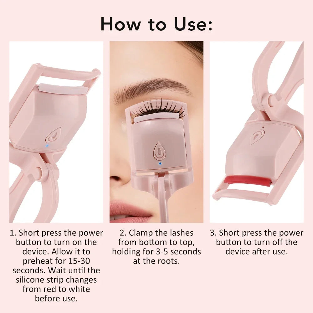 Moajaza Heated Electric Eyelash Curler – USB-C Rechargeable