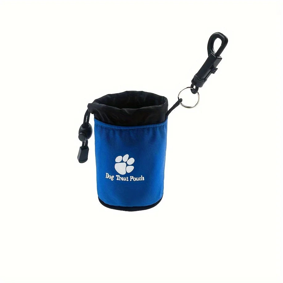Portable Dog Treat Pouch – Drawstring & Zipper Training Bag