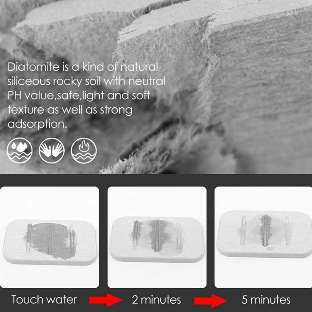 Diatomaceous Earth Soap Dish – Quick-Dry Self-Draining Holder