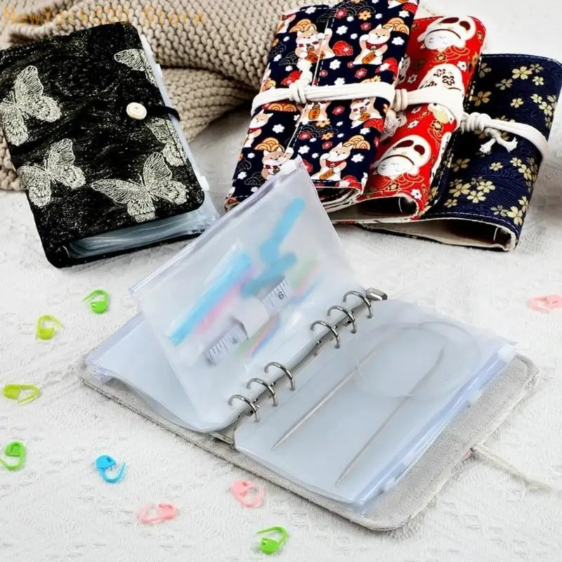 Circular Knitting Needle Organizer Bag – 12 Zippered Pockets