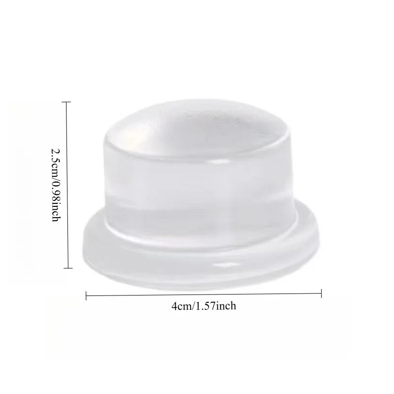 Transparent Silicone Door Stopper Wall Protector No-Drill