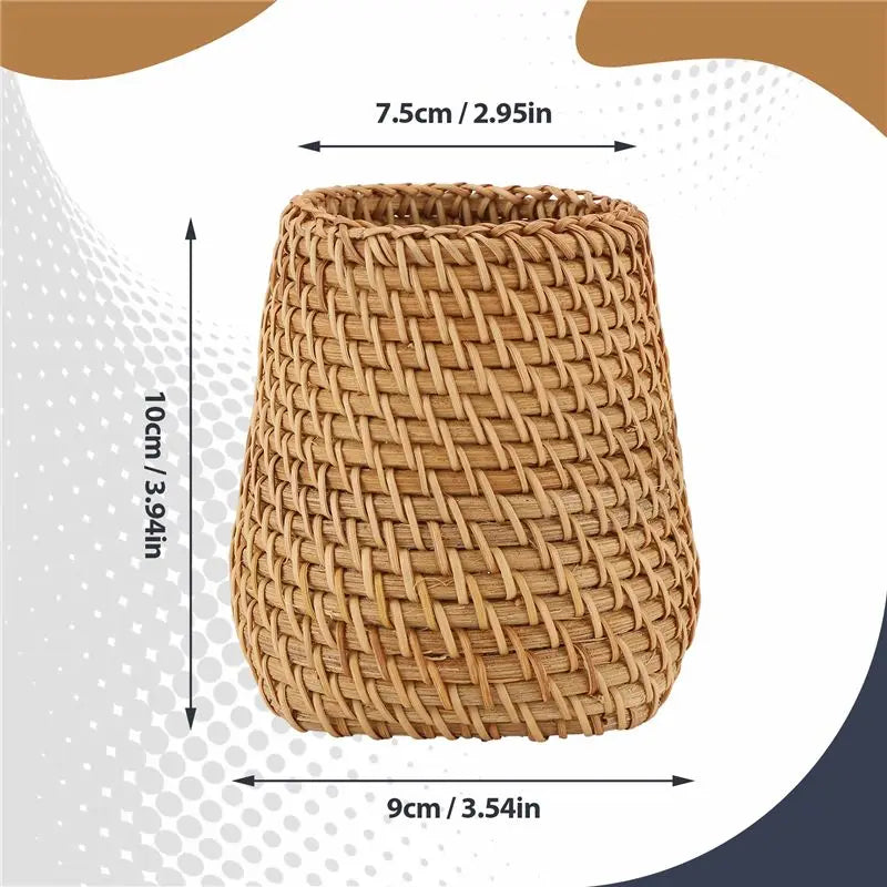 Rattan Handwoven Tableware Storage Basket & Organizer