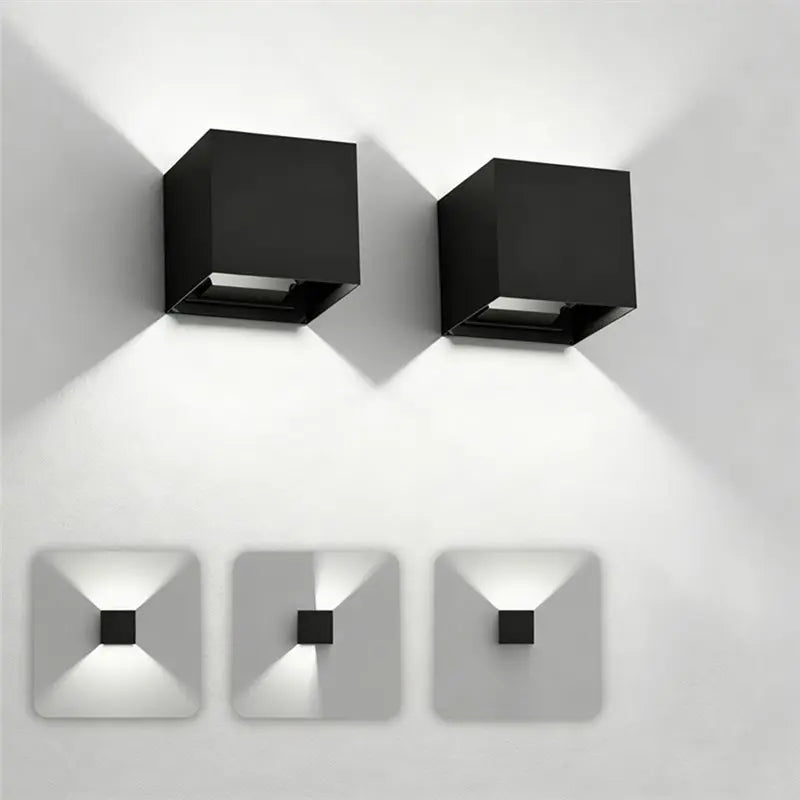 10W LED Wall Lamp Up Down Adjustable Indoor Outdoor 2-Pack