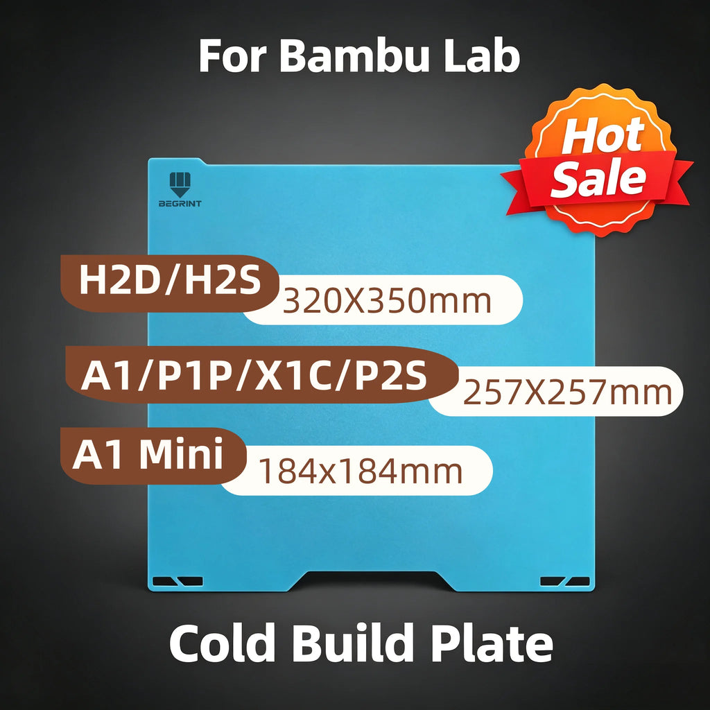 BEGRINT Cool Plate for Bambu Lab A1 P1S H2D Spring Steel