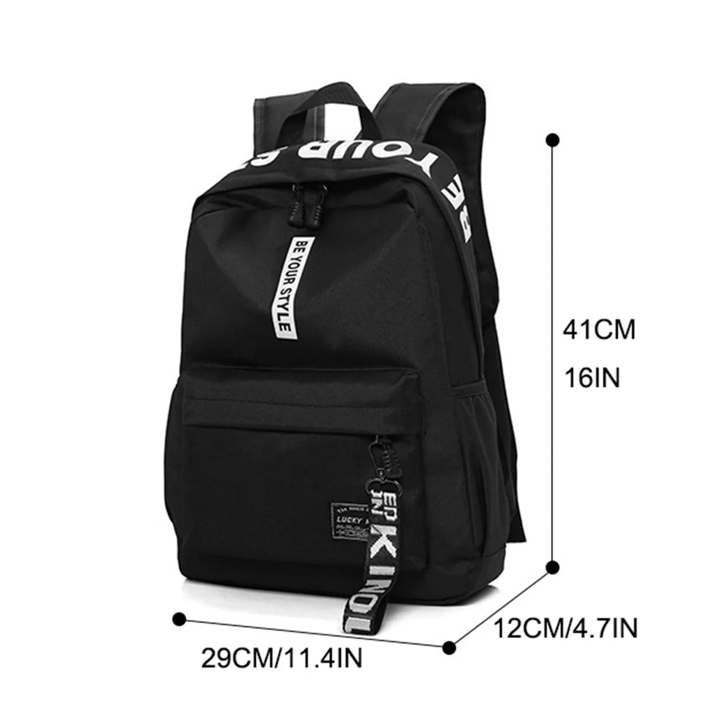 Lightweight Waterproof Canvas Student Backpack – Unisex