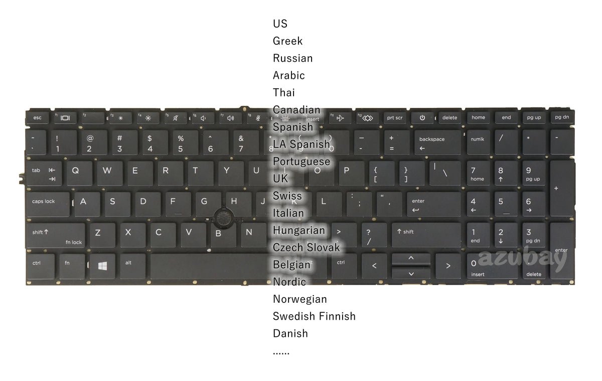 HP EliteBook 850 855 G7 G8 Keyboard – Backlit, TrackPoint, Multi-Layout