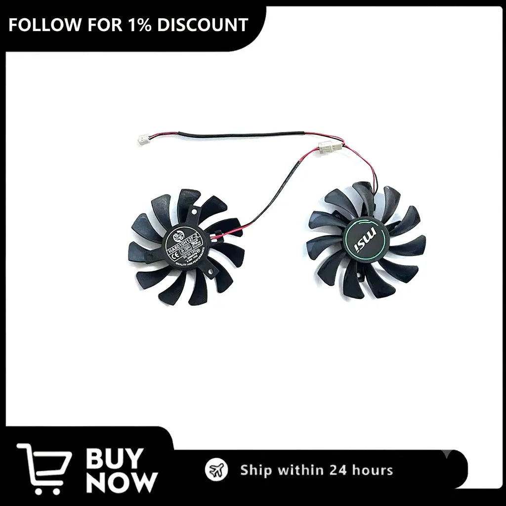 MSI GTX 1050/1650 Super 75mm Replacement GPU Fan HA8010H12F-Z