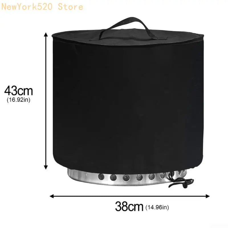 15-Inch Round Waterproof Pit Cover with Adjustable Drawstring