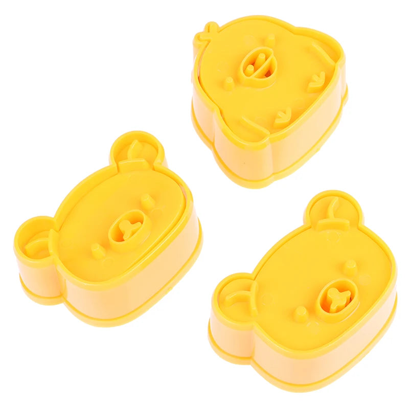 3-Piece Bear Sandwich Mold & Cookie Cutter Baking Set