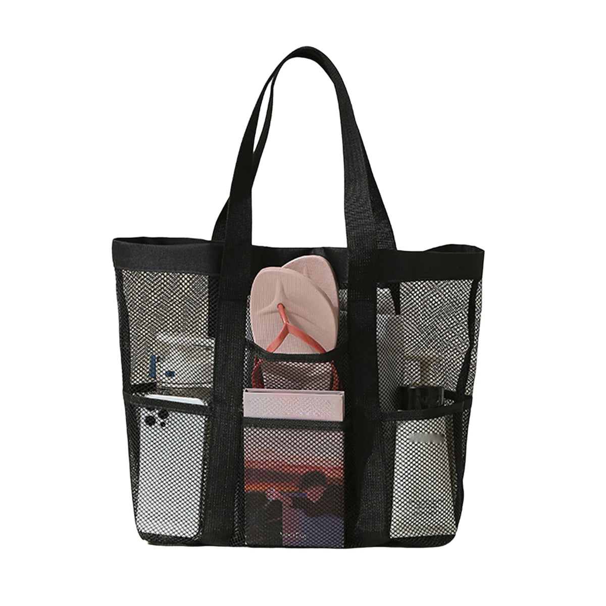Large Nylon Mesh Beach Bag – Waterproof Sandproof Tote