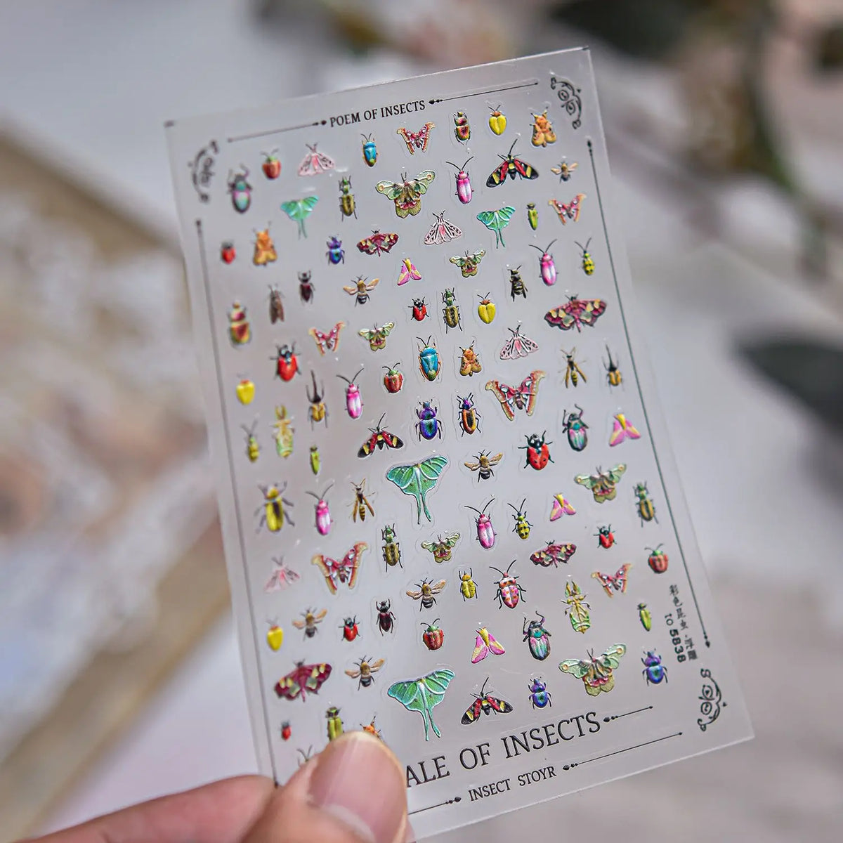 5D Ladybug Nail Art Stickers – Self-Adhesive 3D DIY Decals