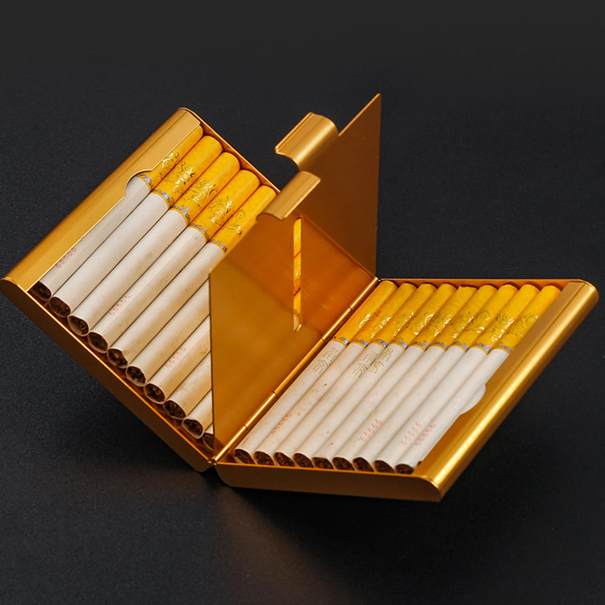 Ultra Thin Aluminum Cigarette Case – Slim Metal Holder Gift