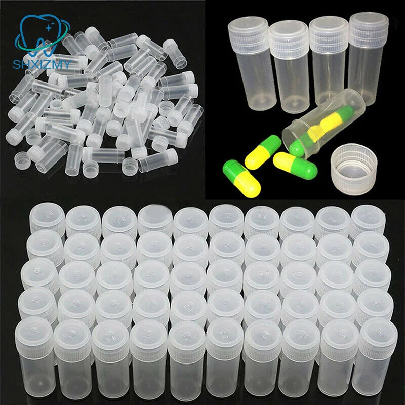 20PCS 5ml Mini Plastic Sample Vials & Small Bottles with Lids