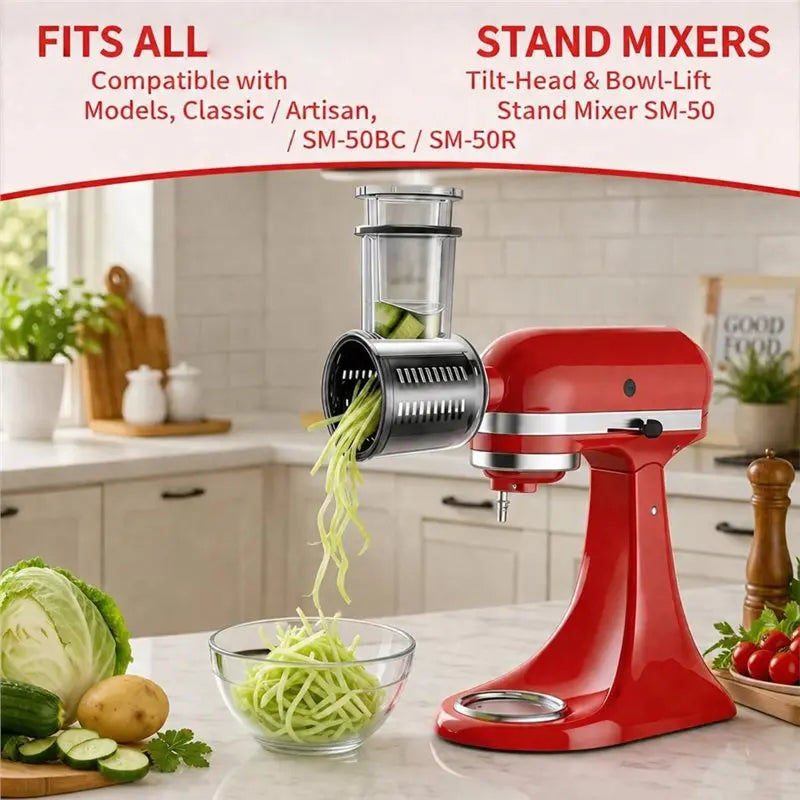 5-in-1 Slicer Shredder Attachment Set for KitchenAid Mixers