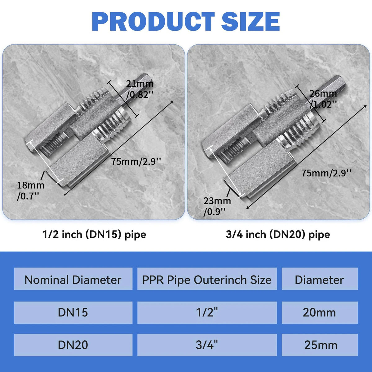 PPR/PVC Pipe Threader 20mm 25mm – Tap & Die Thread Cutting Tool