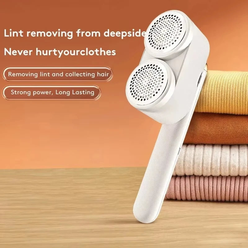 Double Head Electric Fabric Shaver & Lint Remover USB Rechargeable