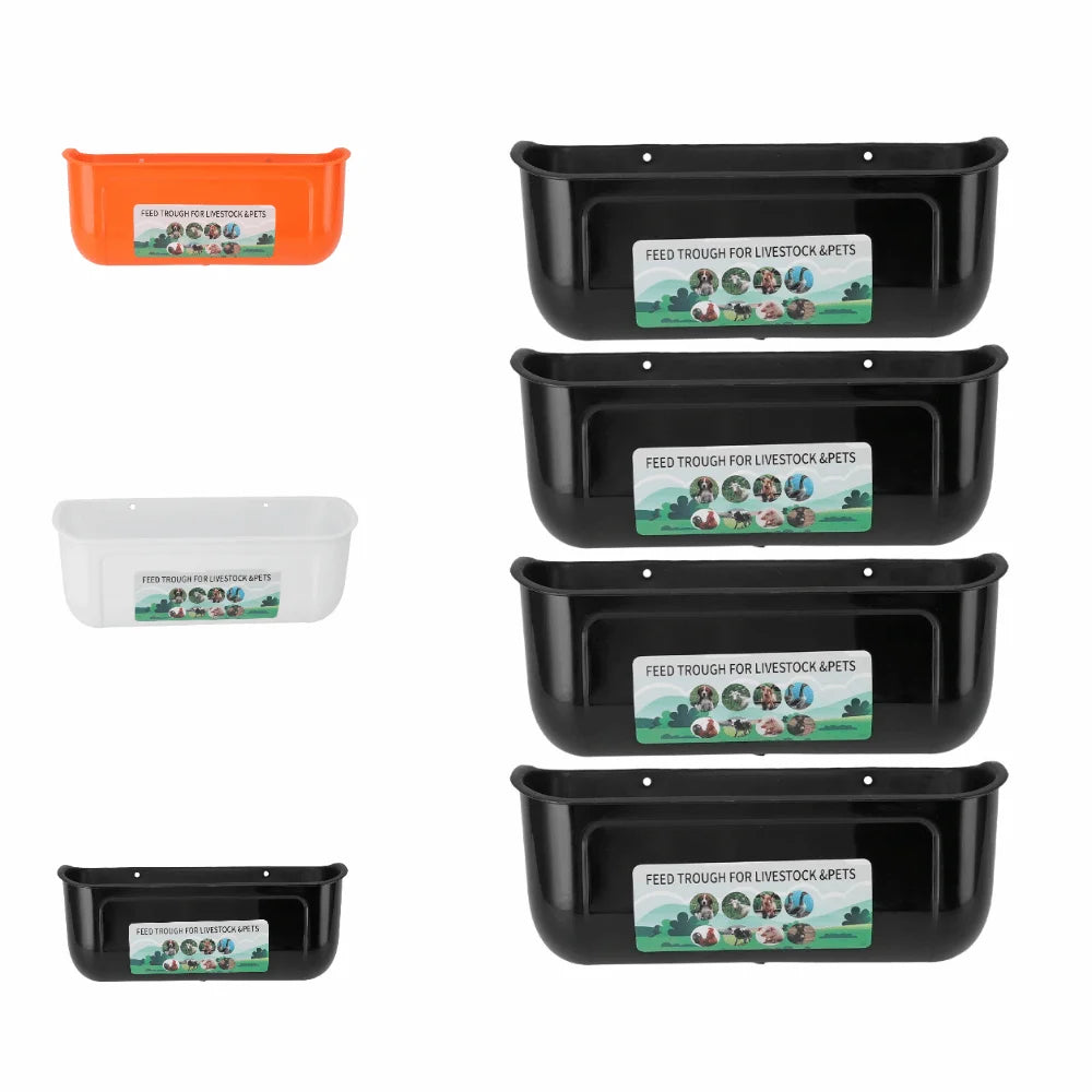 4-Pack Hanging Chicken Feeder Trough with Clips – 2800ml PP