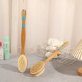 Dual-Sided Long Handle Shower Brush – Body Scrubber & Exfoliator