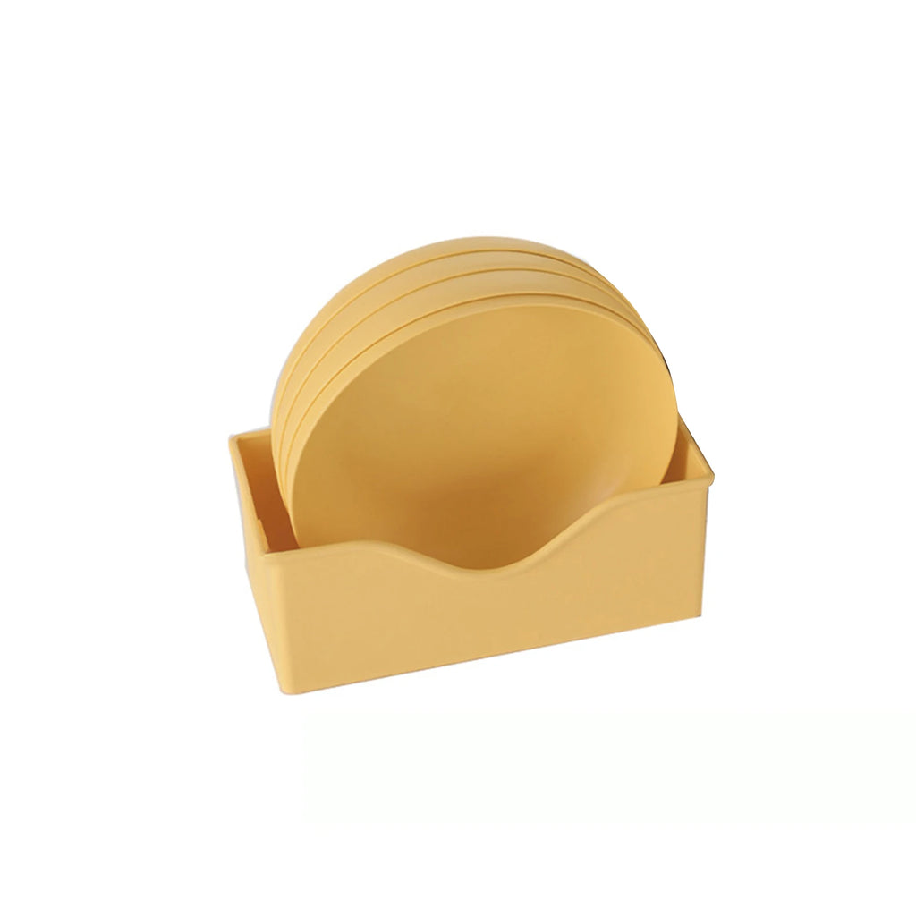 Wheat Straw Plastic Dinner Plates Set of 5 | Microwave Safe
