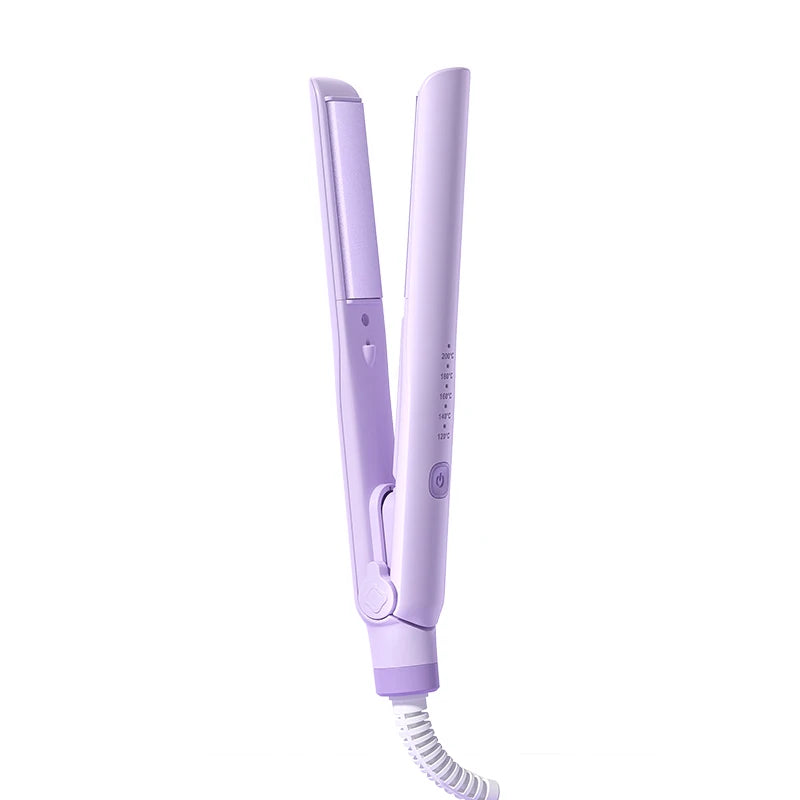 Mini 2-in-1 Ceramic Hair Straightener & Curler Flat Iron