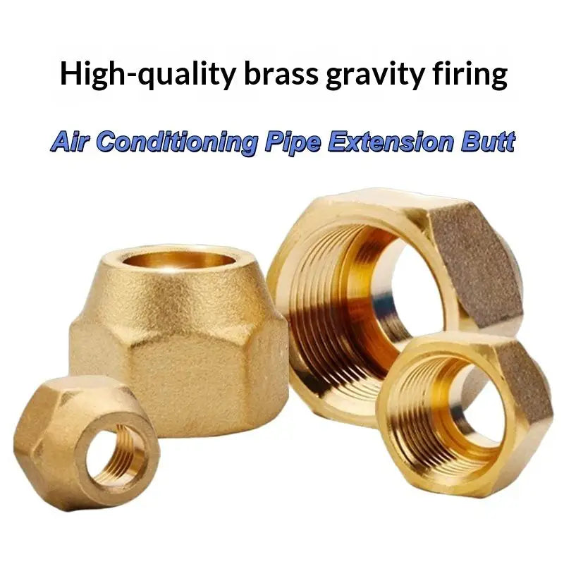 Brass Flare Nut HVAC AC Pipe Fitting 1/4" 3/8" 1/2" 5/8" 3/4"