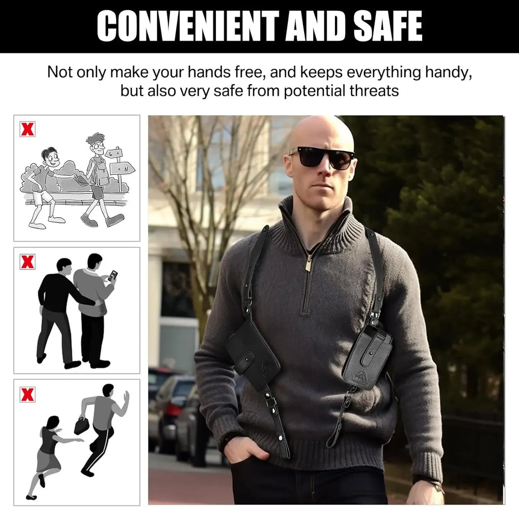 Underarm Shoulder Holster Wallet – Anti-Pickpocket PU Bag