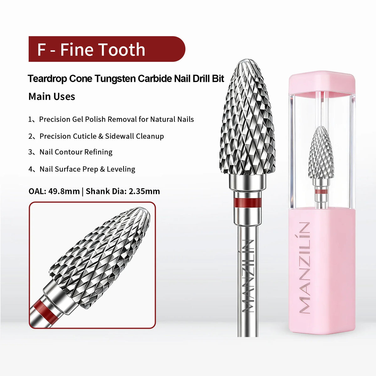 Tungsten Carbide Titanium Nail Drill Bit – Gel & Acrylic Remover