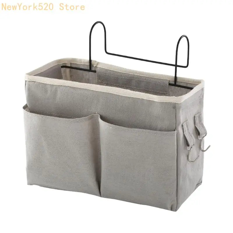 Bedside Storage Organizer Cotton Hanging Caddy with Pockets