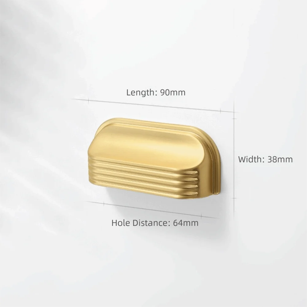 Zinc Alloy Cabinet Pulls – Hammered Brushed Gold Handles