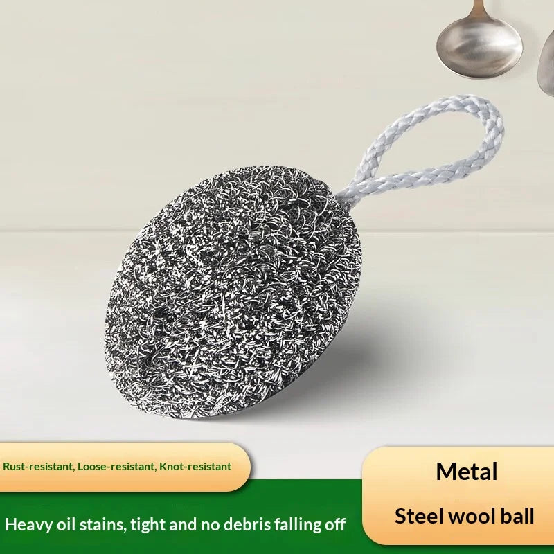 Stainless Steel Wire Cleaning Ball with Hanging Rope | VIBE
