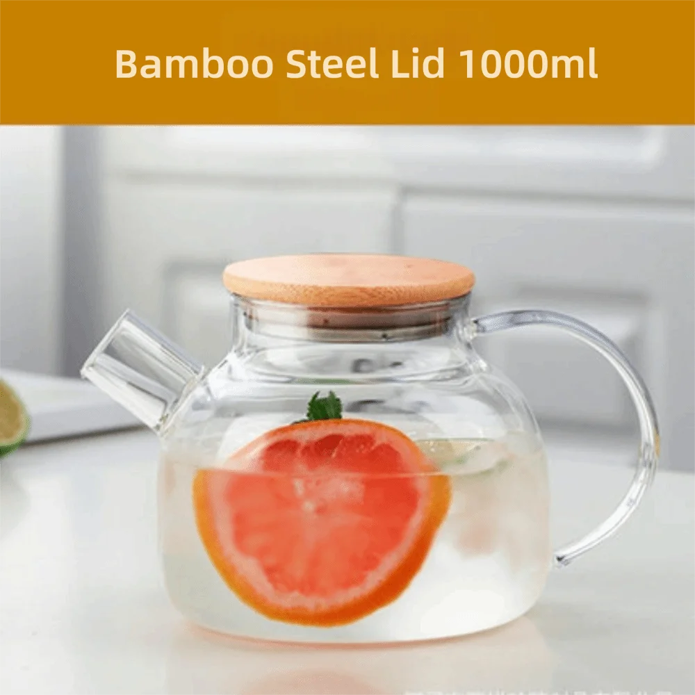 Borosilicate Glass Water Pitcher with Lid – 1L / 1.8L