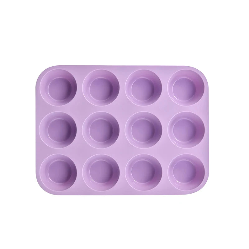 Silicone Baking Mold 12/24 Holes – Cupcake & Muffin Pan