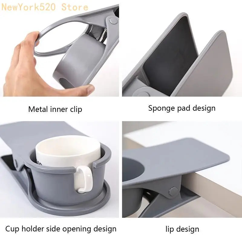 Clip-On Desk Cup Holder for Home & Office Tables