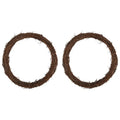 2-Pack 14" Grapevine Rattan Wreaths – DIY Christmas & Wedding