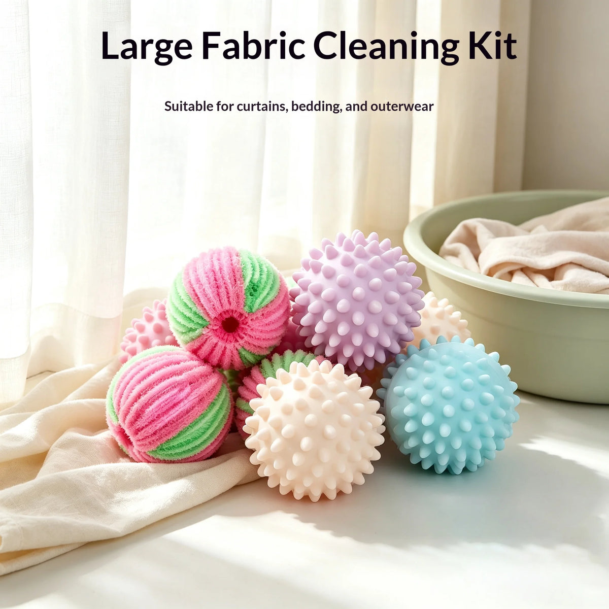 Reusable Laundry Balls Set – Hair Catcher & Anti-Tangle | 4-Pack