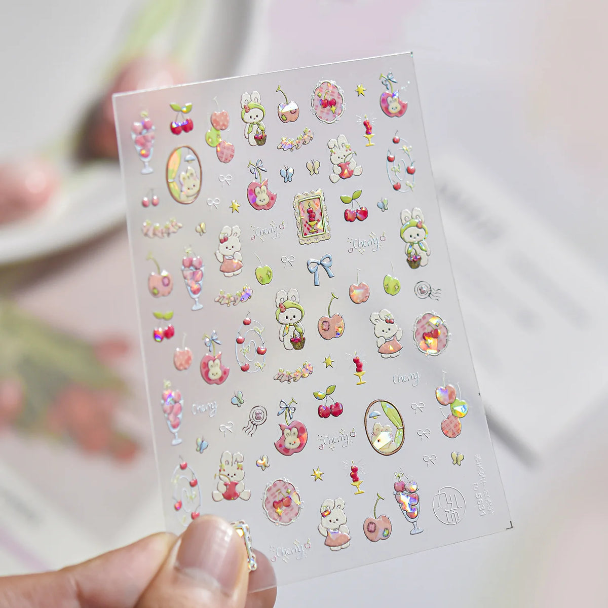 5D Embossed Teddy Bear Nail Art Stickers – DIY Manicure Decals