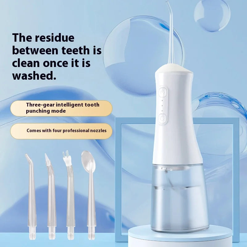 Portable Water Flosser 3 Modes IPX7 Oral Irrigator 4 Nozzles