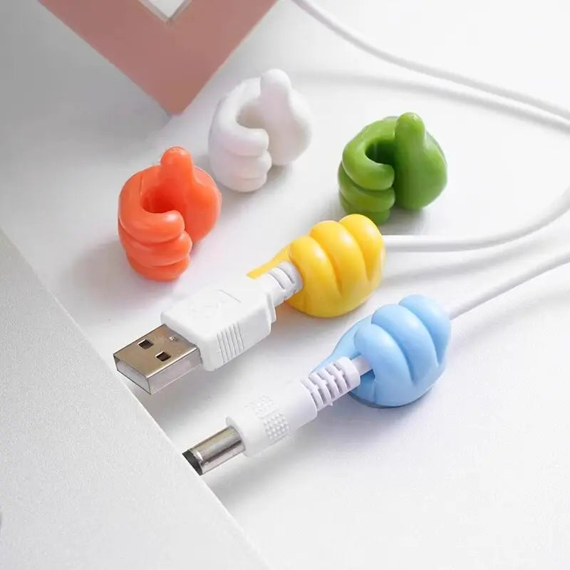 Thumb Silicone Cable Organizer – Self-Adhesive Wire Holder