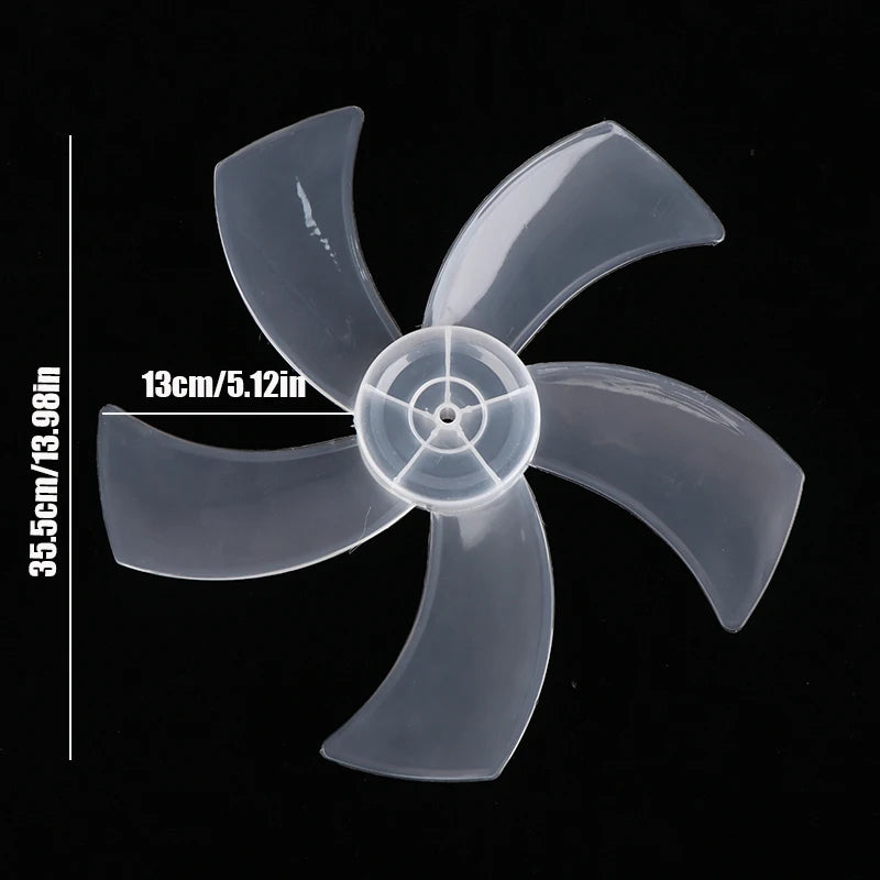 16-Inch 5-Leaf Replacement Fan Blade with Nut Cover – PP Plastic