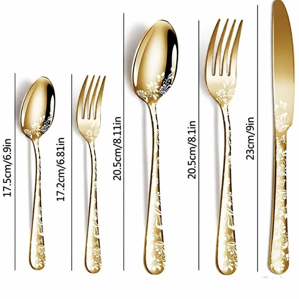 40-Piece Stainless Steel Flatware Set – Mirror Polished for 8