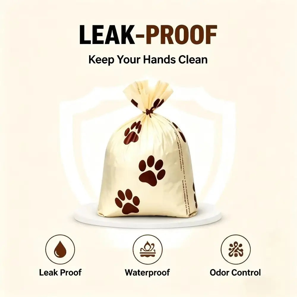 8 Rolls Biodegradable Dog Waste Bags – Leakproof & Scented