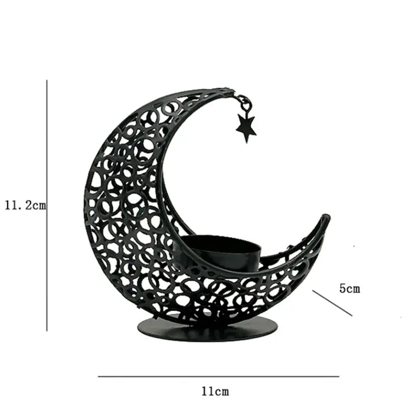 Metal Moon Candle Holder – Ramadan Eid Mubarak Decor