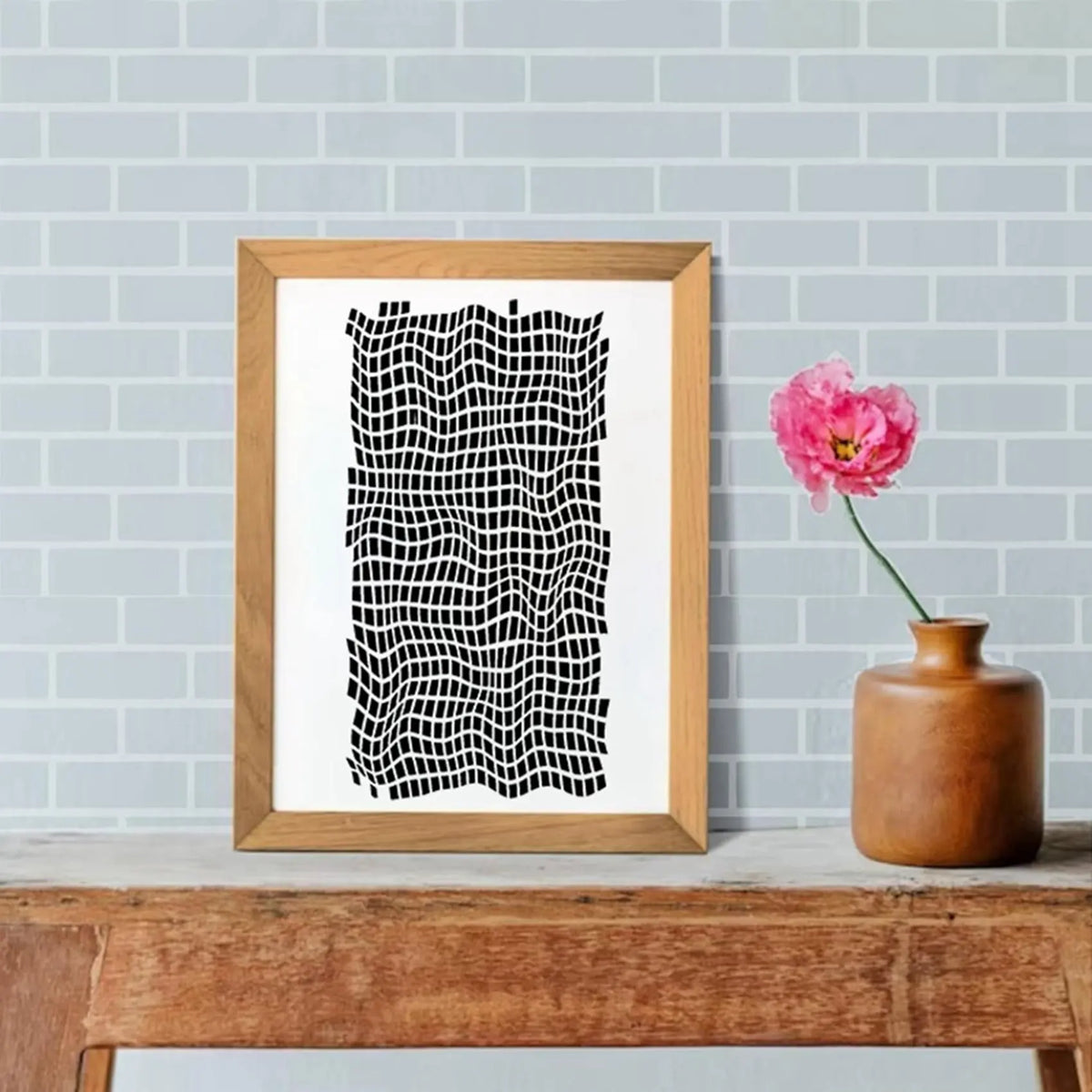 48-Piece Reusable Craft Stencils – Brick, Dot & Texture Art