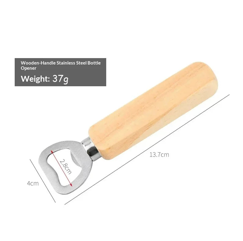 Wood Handle Stainless Steel Bottle Opener – VIBE