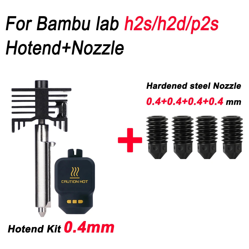 Sprouture Lab Hotend Kit Bambu Lab P2S H2D – Hardened Steel Nozzle